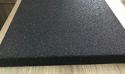 ballistic rubber tile sample