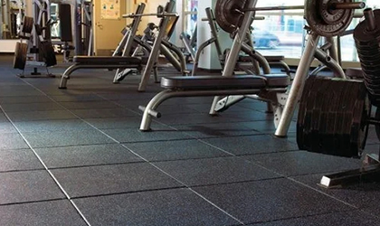 laminated rubber tiles gym flooring photo