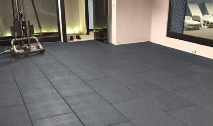 laminated rubber tiles gym flooring