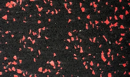 laminated rubber black and red tiles gym flooring